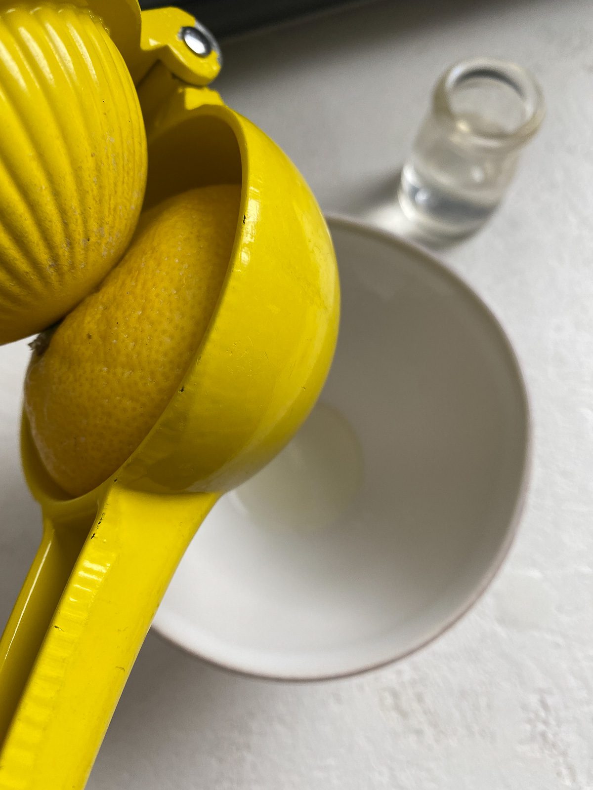 process shot of jucing a lemon