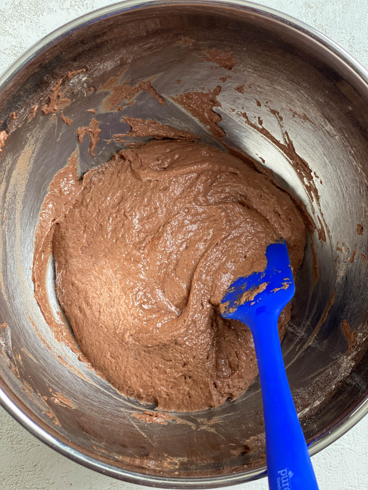 process shot of ingredients for Easy Vegan Chocolate Cupcakes in a bowl