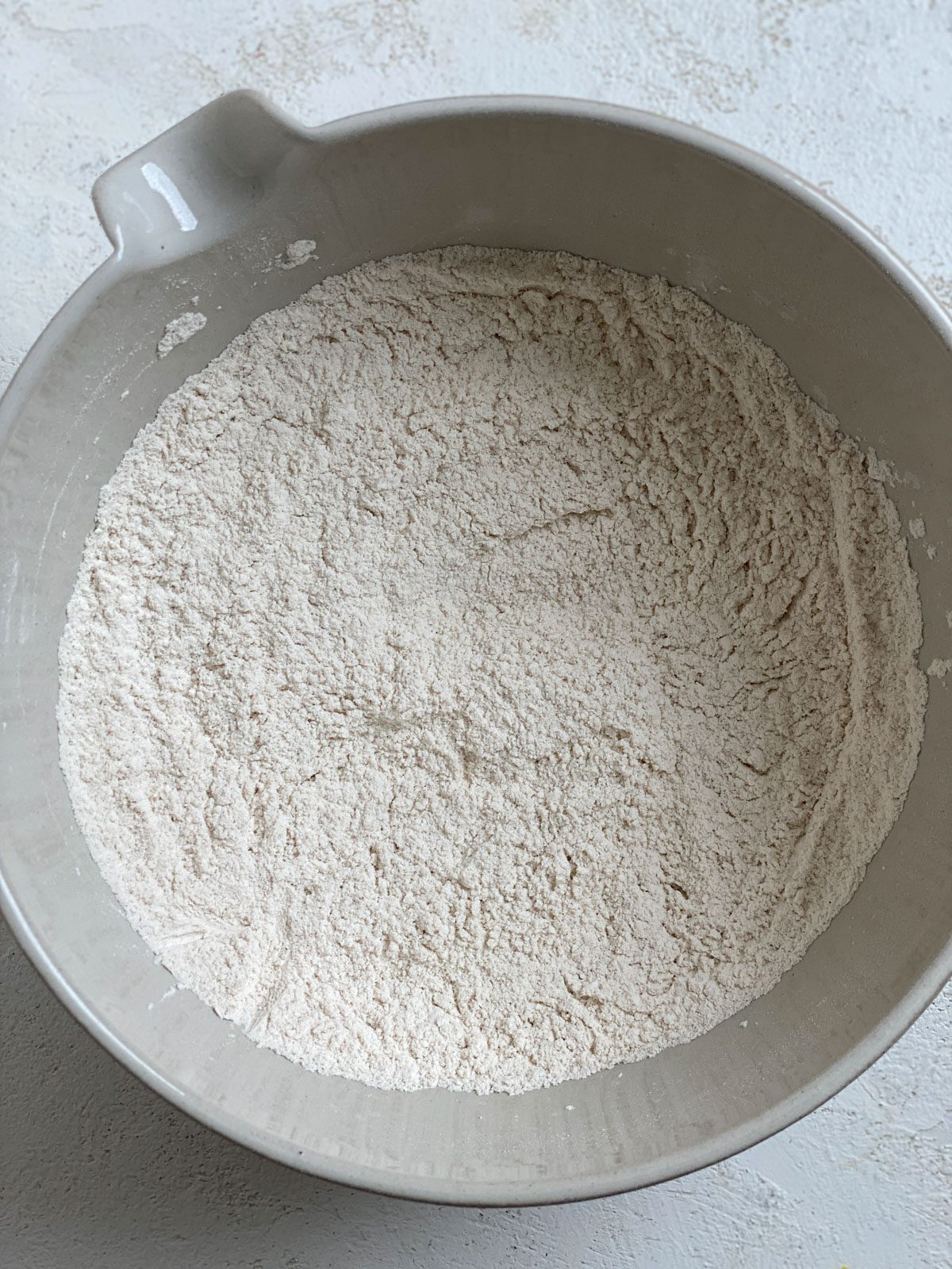 flour in a light bowl