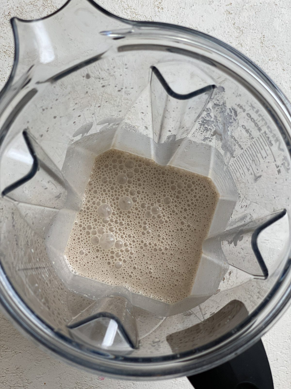process shot post blending ingredients in blender