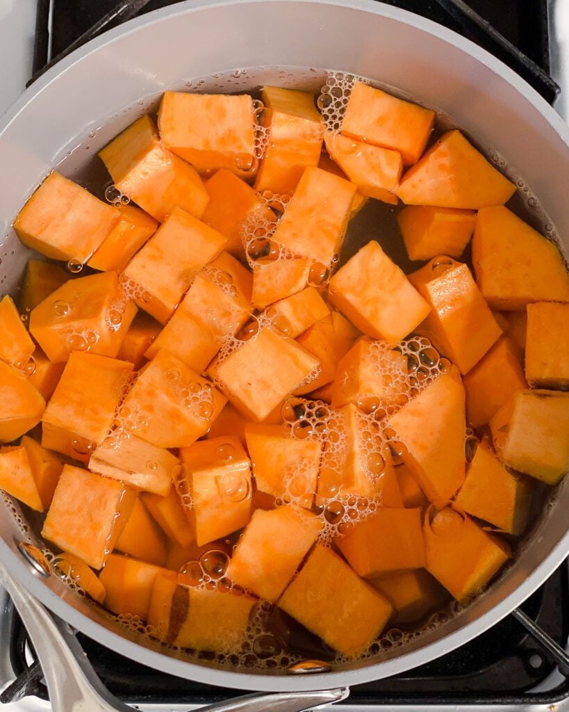 sweet potatoes in a pot