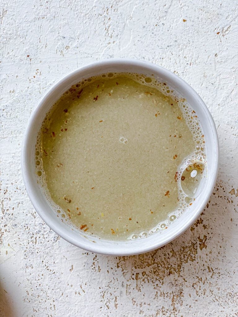 flaxseed and water mixture in a bowl