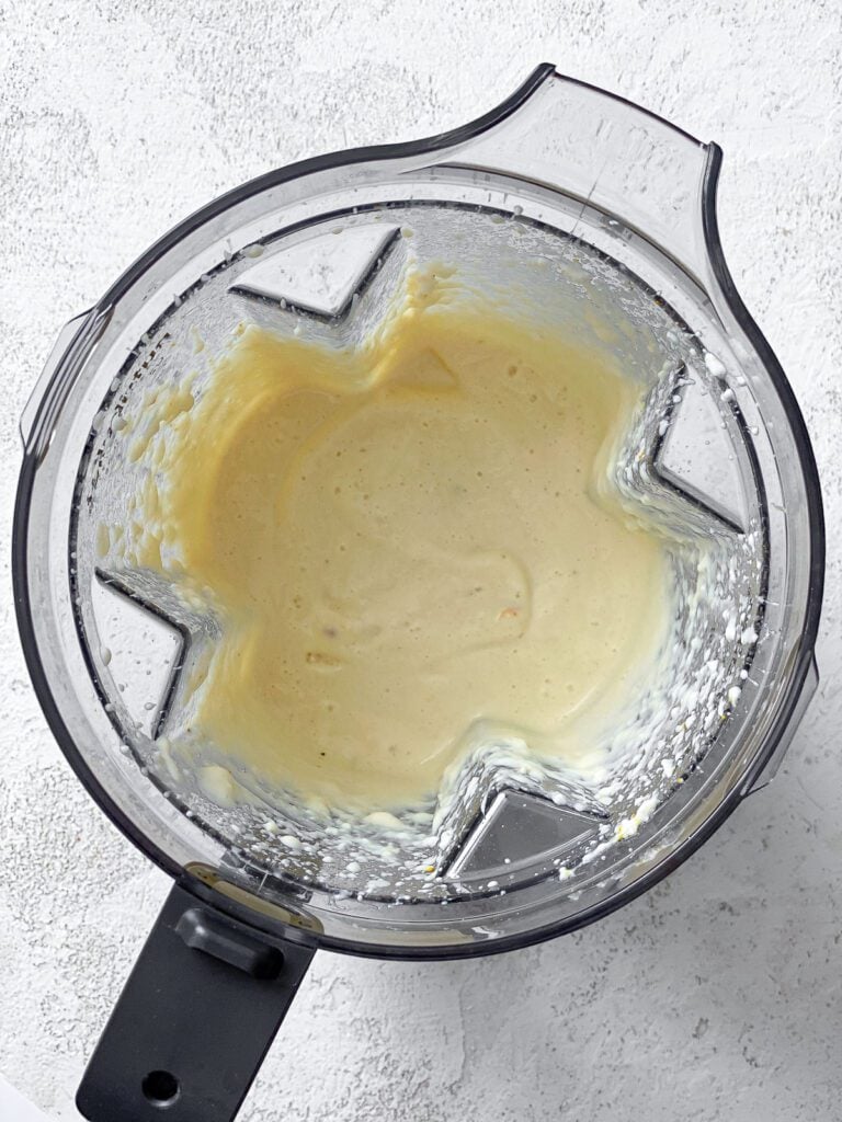 process shot post blending ingredients in blender