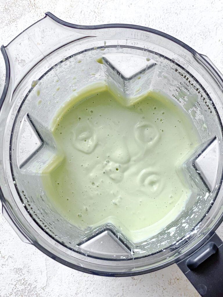 process shot post blending ingredients in blender