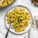 completed The BEST Tofu Scramble on a plate