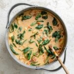 Completed Vegan Gnocchi Soup in a pot.